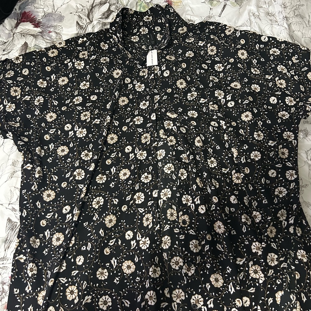 Floral Black Shirt